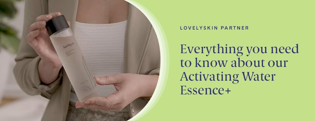 Woman holding a bottle of the Jurlique Activating Water Essence+