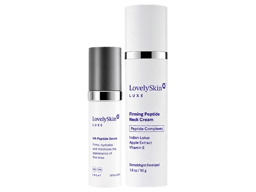 LovelySkin LUXE HA Peptide Serum &amp; Firming Peptide Neck Cream Duo