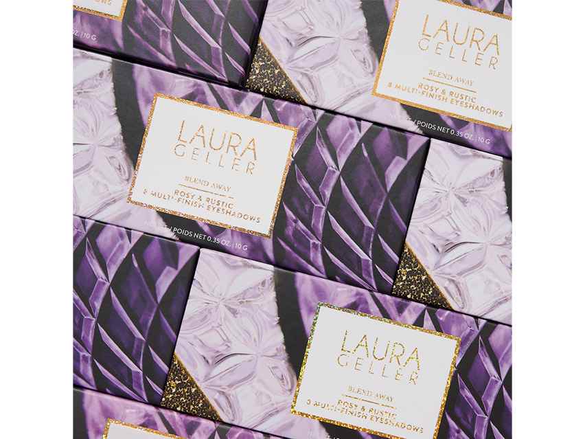 Laura Geller Blend Away 8 Multi-Finish Eyeshadows - Rosy & Rustic - Limited Edition