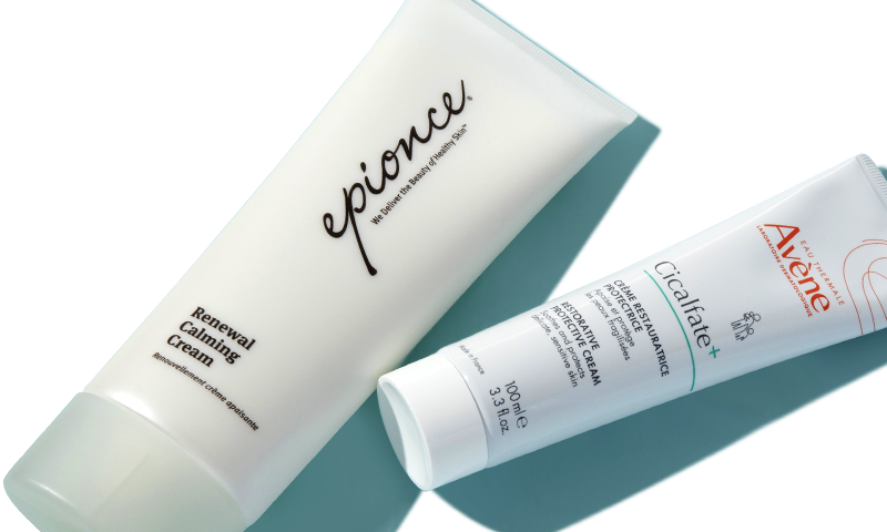 Two skin care products for sensitive skin.