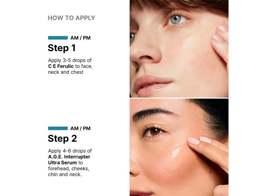 SkinCeuticals A.G.E Interrupter Ultra Serum &amp; C E Ferulic Antioxidant Serum Duo