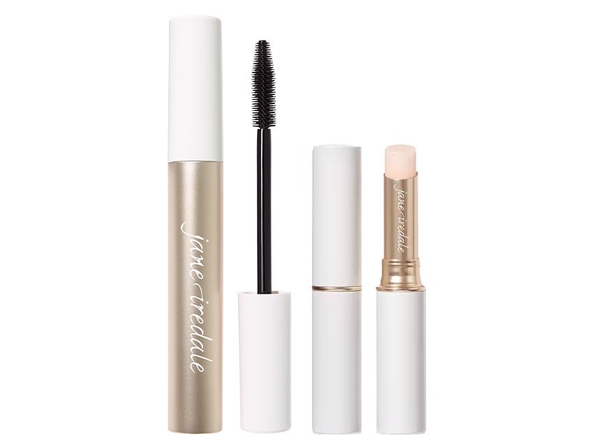 jane iredale Just Kissed Lip and Cheek Stain & Lash Fixation Tubing Mascara Duo - Forever You & Black