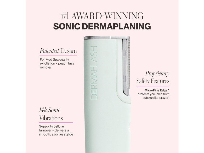 DERMAFLASH LUXE+ Anti-Aging, Exfoliation + Peach Fuzz Removal Set