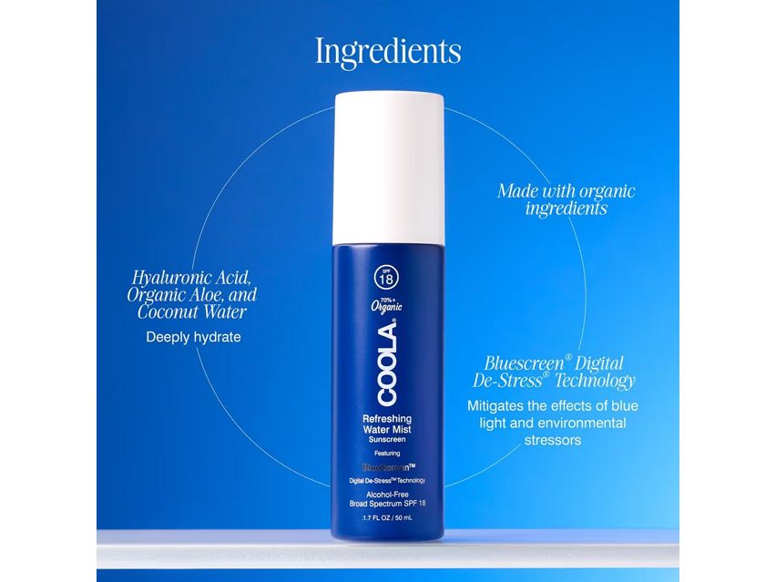 COOLA Organic Full Spectrum 360° Refreshing Water Mist Sunscreen SPF 18