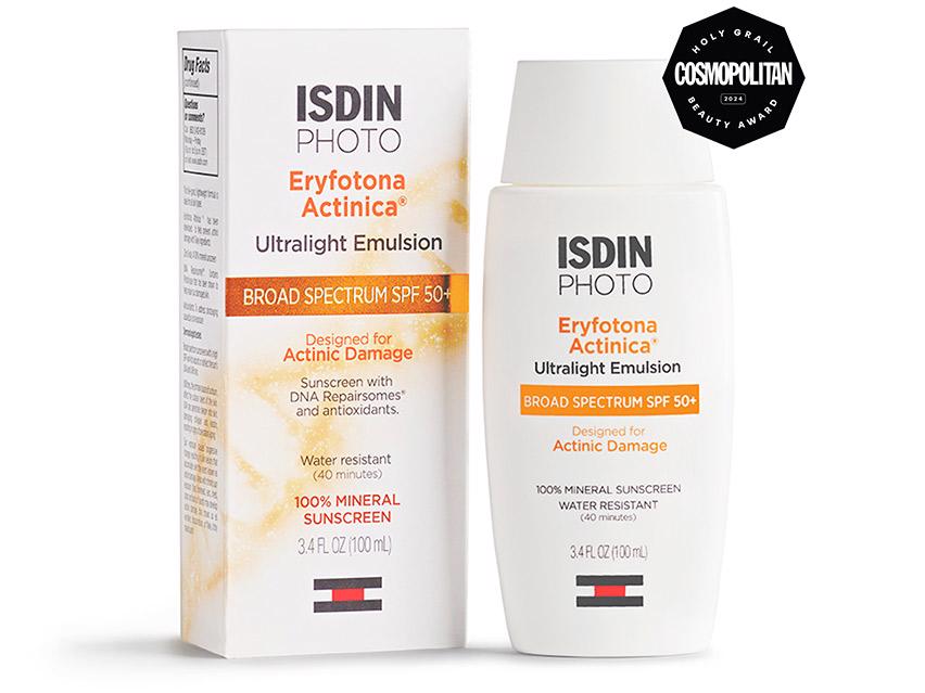 ISDIN Photo Eryfotona Actinica Daily Lightweight Mineral SPF 50+ Sunscreen - 3.4 fl oz