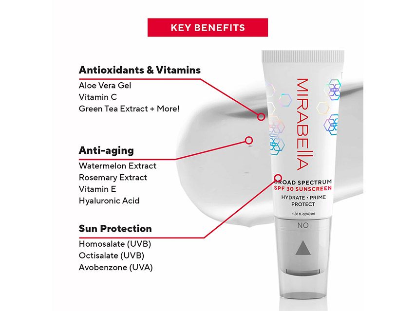 Mirabella Hydrate Prime Protect Broad Spectrum SPF 30