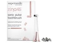 Supersmile Zina45 Sonic Pulse Toothbrush Replacement Polishing Heads - 2 Pack - Charcoal