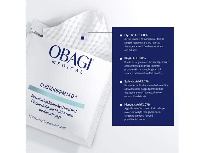 Obagi Clenziderm M.D. Resurfacing Multi-Acid Peel Pads