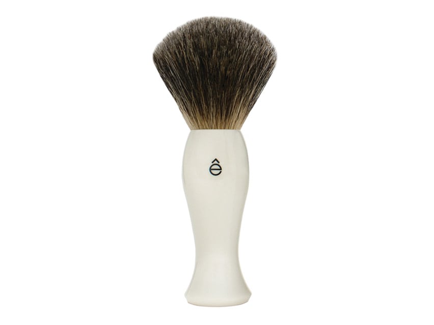 eShave Badger Hair Shave Brush - White