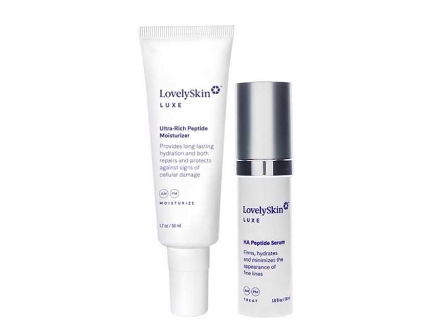 LovelySkin LUXE HA Peptide Serum &amp; Ultra-Rich Peptide Moisturizer