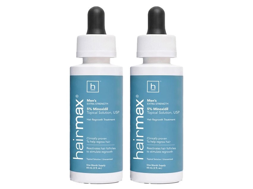 HairMax Men's Extra Strength 5% Minoxidil Topical Solution - 2 Pack