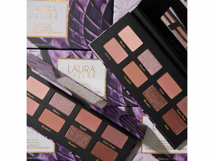 Laura Geller Blend Away 8 Multi-Finish Eyeshadows - Rosy & Rustic - Limited Edition