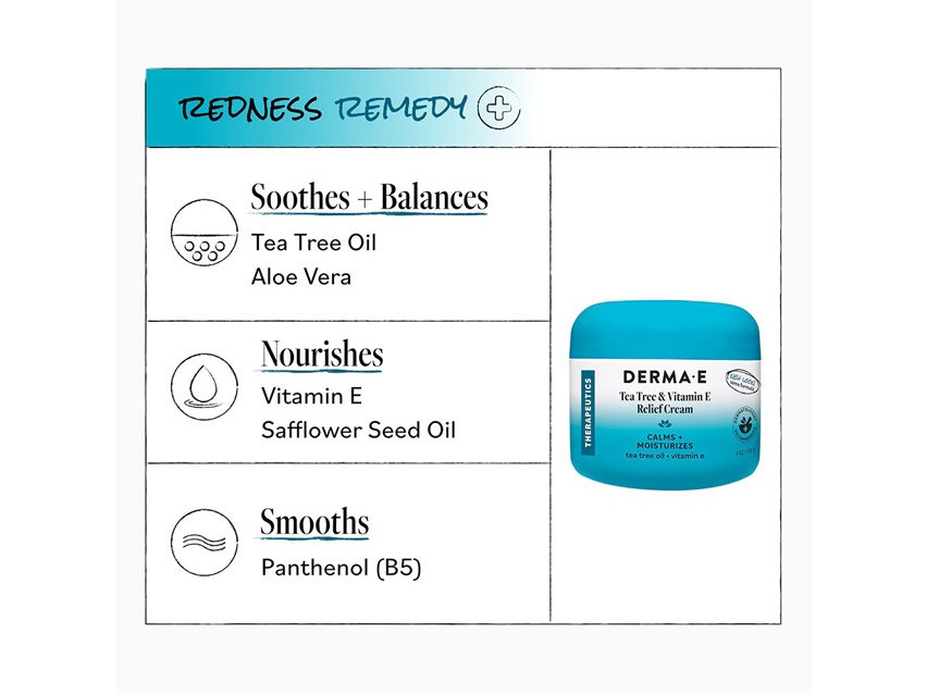 derma e Therapeutic Tea Tree &amp; Vitamin E Relief Cream