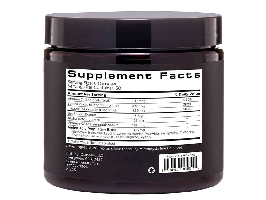 Osmosis Skincare Regenerate Liver &amp; Collagen Renewal Supplement