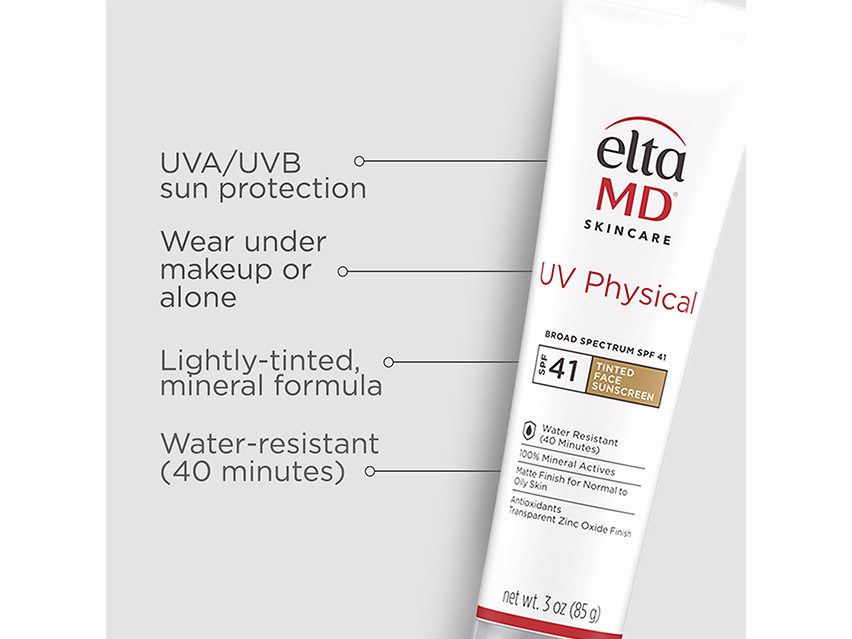 EltaMD UV Physical Broad Spectrum SPF 41 Lightly Tinted Mineral Sunscreen