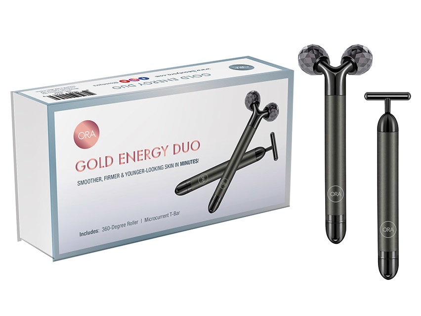 ORA Gold Energy Duo (Microcurrent T-Bar & 360-Degree Roller)