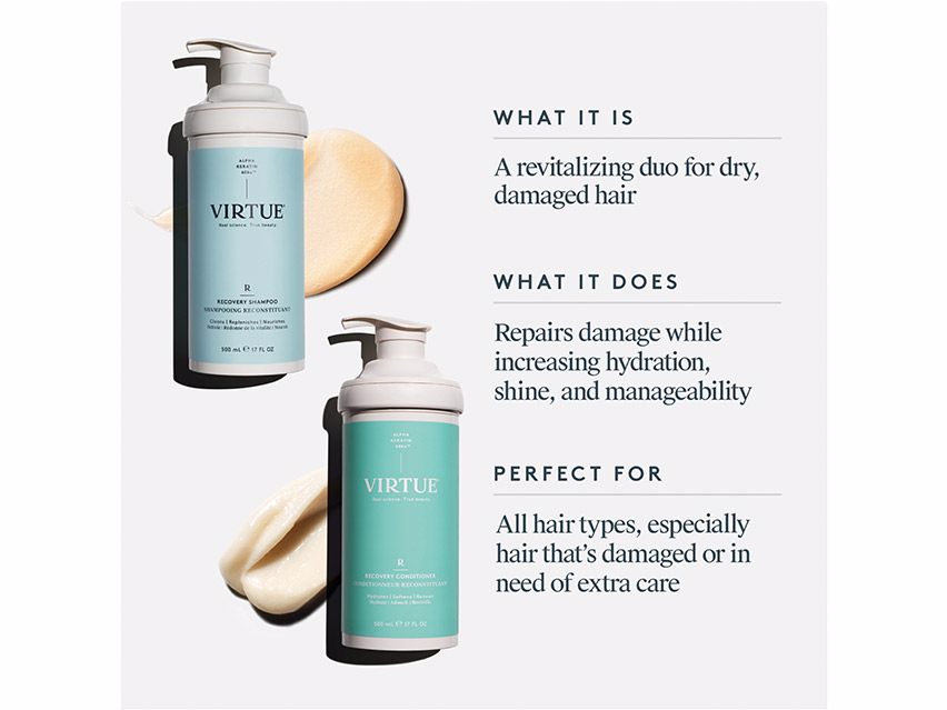 VIRTUE Celebrate Hair Repair Recovery Shampoo & Conditioner Duo - Limited Edition