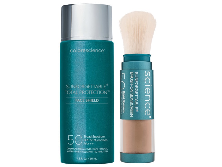 Colorescience Sunforgettable Total Protection Classic Face Shield + Brush SPF 50 Duo - Deep