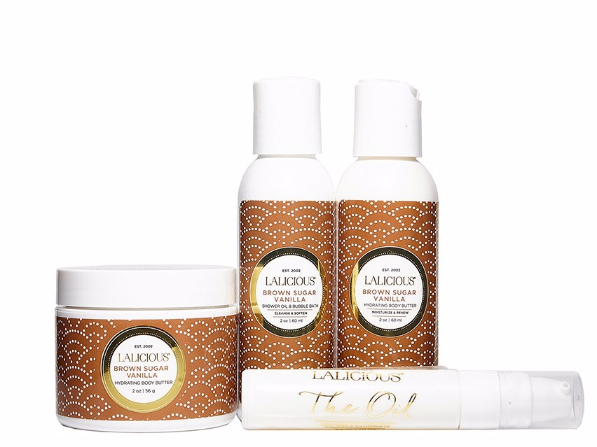 LALICIOUS Glow On The Go Travel Collection - Brown Sugar Vanilla