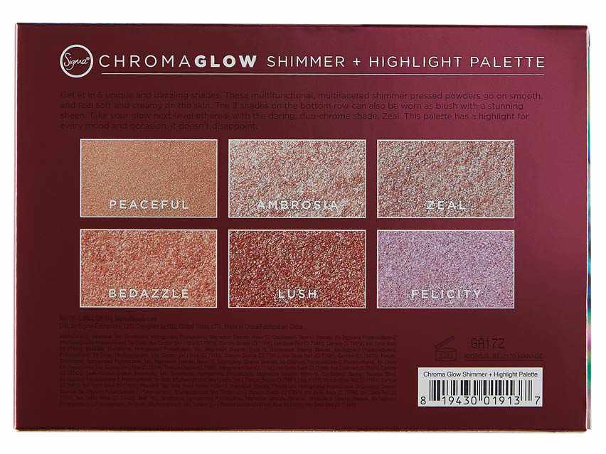 Sigma Beauty Chroma Glow Shimmer + Highlight Palette