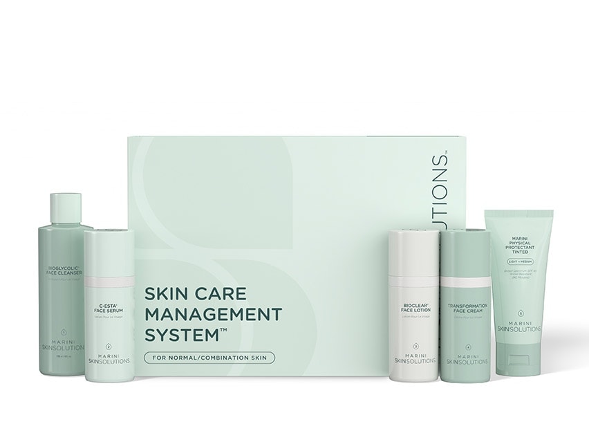 Marini SkinSolutions Skin Care Management System - Normal/Combination Skin with Physical Protectant SPF 45 - Light/Medium