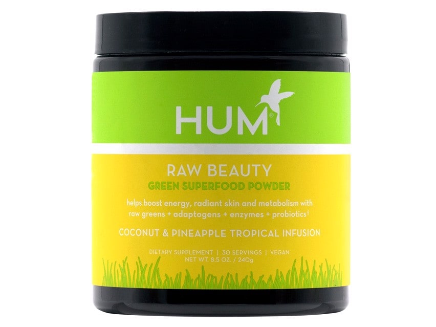 HUM Nutrition Raw Beauty Green Superfood Powder - Coconut & Pineapple Tropical Infusion