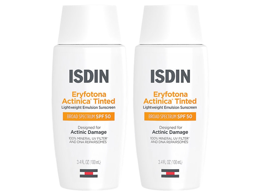 ISDIN Eryfotona Actinica Tinted Daily Lightweight Mineral SPF 50 Sunscreen Duo