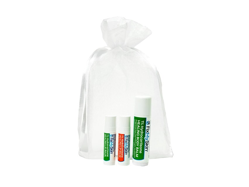FixMySkin 1% Hydrocortisone Healing Body Balm and Lip Balm Trio - Limited Edition