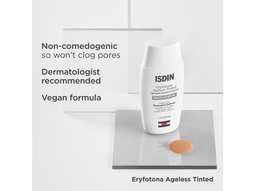 ISDIN Eryfotona Ageless Tinted Lightweight Emulsion Sunscreen SPF 50 New Formula