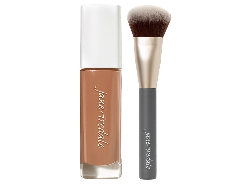 jane iredale Skintuition SPF 30 Liquid Foundation &amp; Multiuse Blending Brush Duo