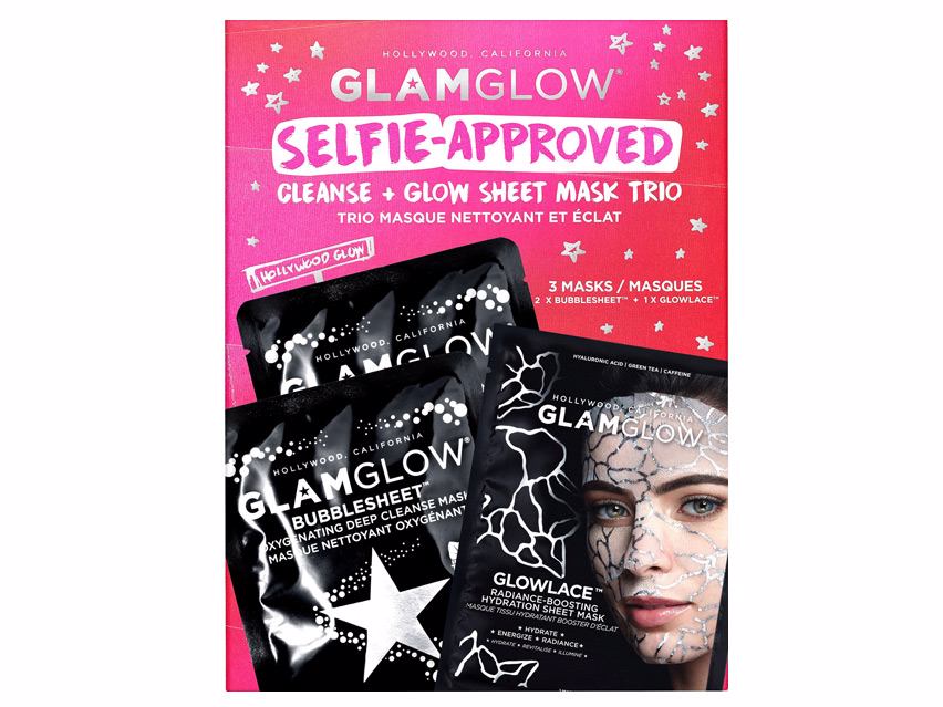 GLAMGLOW Selfie-Approved Cleanse + Glow Sheet Mask Trio