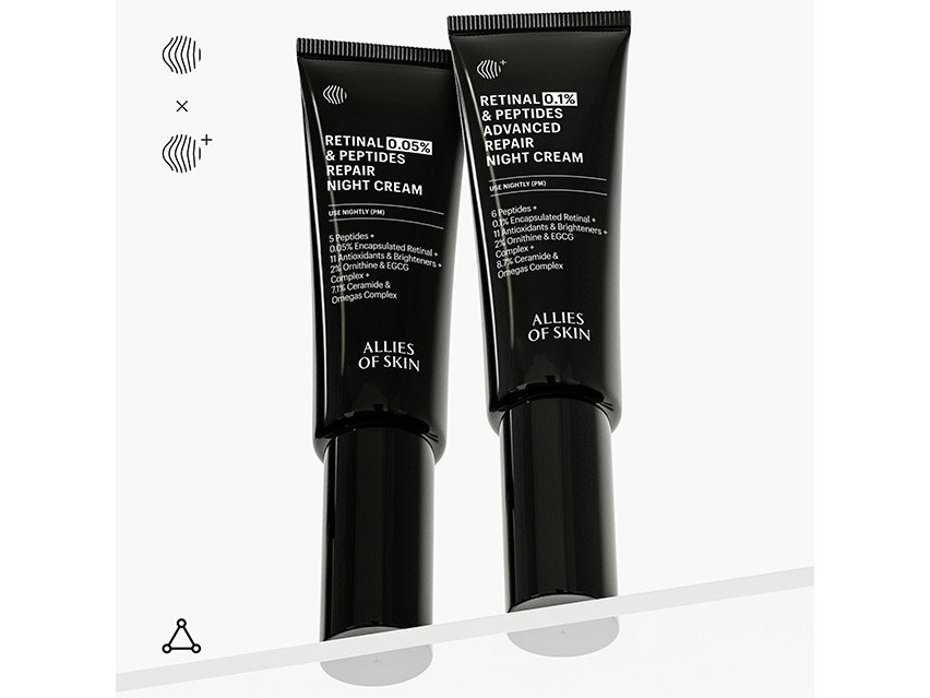 Allies of Skin 0.05% Retinal &amp; Peptides Repair Night Cream