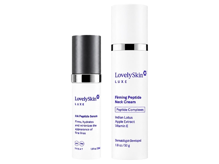 LovelySkin LUXE HA Peptide Serum &amp; Firming Peptide Neck Cream Duo