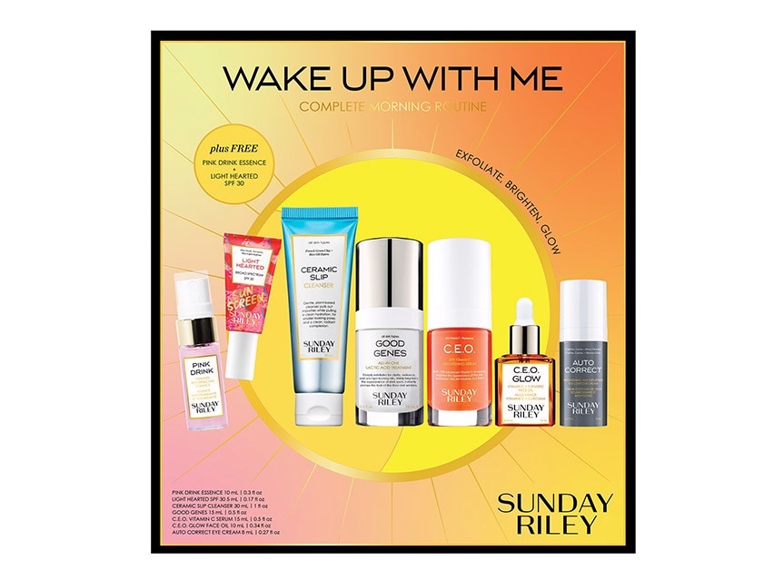 Sunday Riley Wake Up With Me Complete Brightening Morning Routine