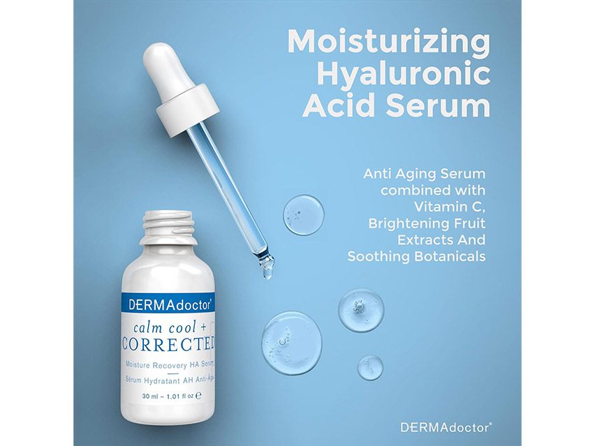 DERMAdoctor Calm Cool + Corrected Moisture Recovery HA Serum