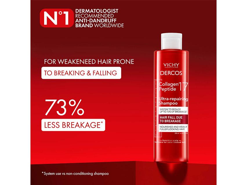 Vichy Dercos Collagen Peptide 17 Ultra-Repairing Shampoo