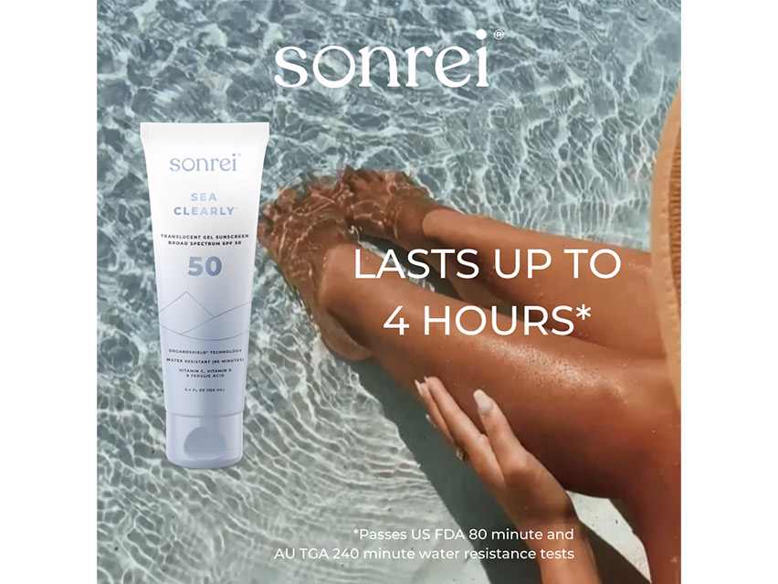 Sonrei Sea Clearly SPF 50 Translucent Gel Sunscreen