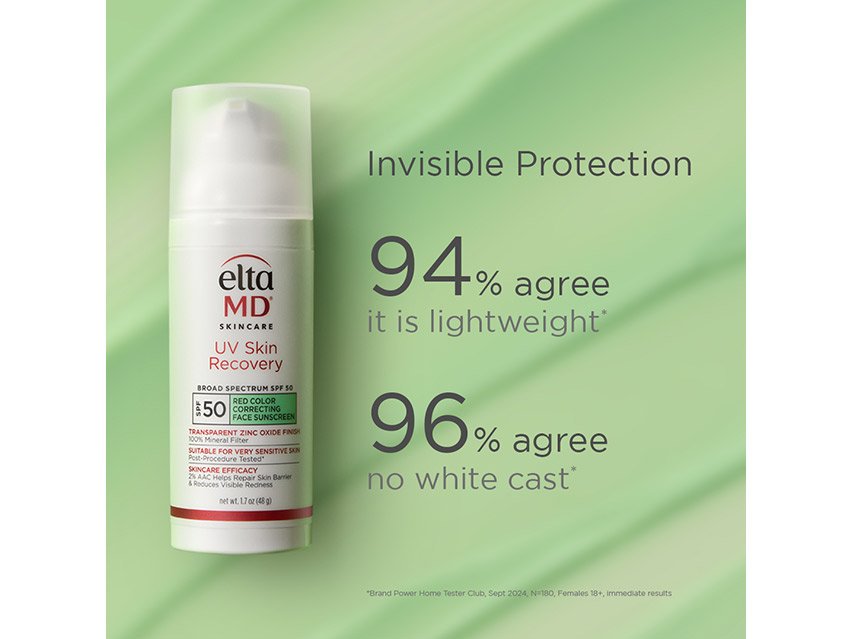 EltaMD UV Skin Recovery Broad Spectrum SPF 50 - Green Tint for Redness