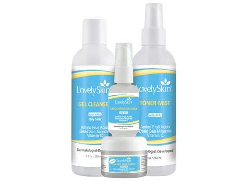LovelySkin Daily Skin Care Package for Oily Skin - Step Three Max