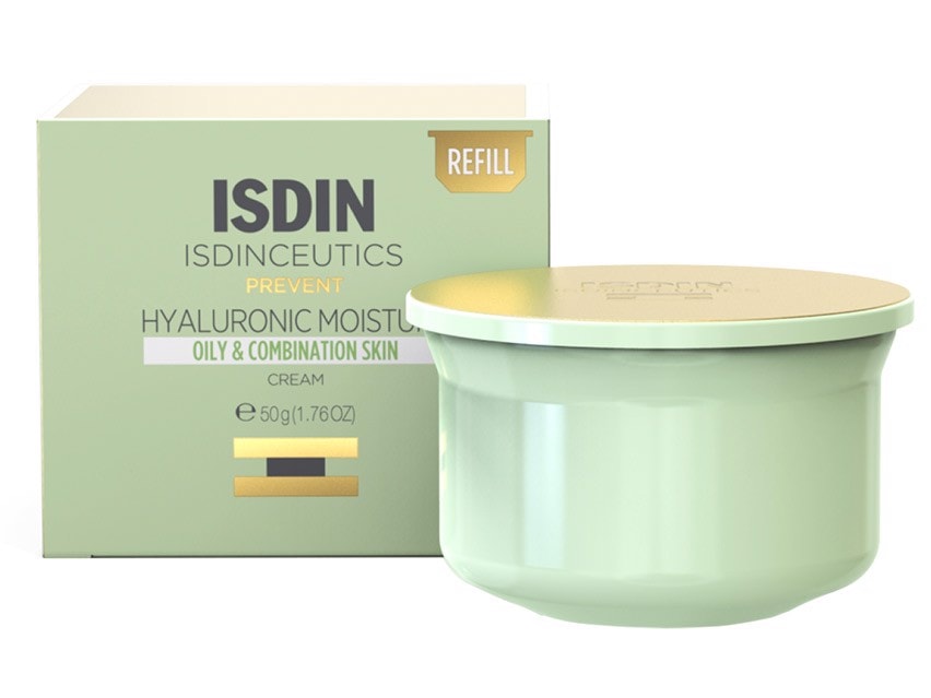 ISDIN ISDINCEUTICS Hyaluronic Moisture Hydraring Face Moisturizer for Oily Skin - Refill 1.76 fl oz