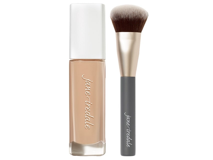 jane iredale Skintuition SPF 30 Liquid Foundation &amp; Multiuse Blending Brush Duo