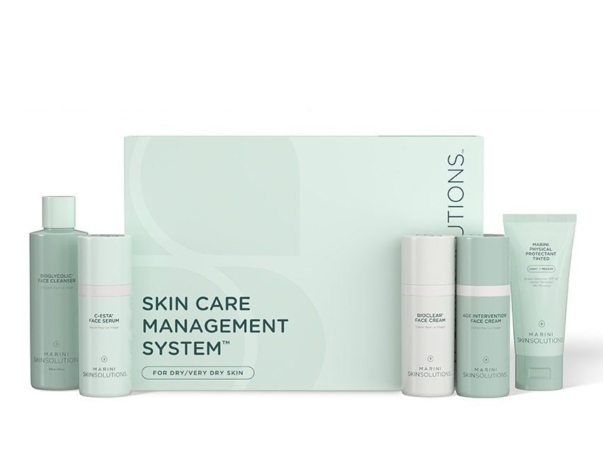Marini SkinSolutions Skin Care Management System - Dry/Very Dry Skin with Physical Protectant SPF 45 - Light/Medium