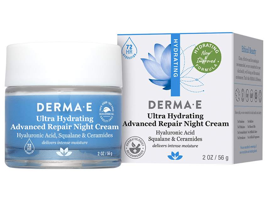 derma e Hydrating Night Cream with Hyaluronic Acid