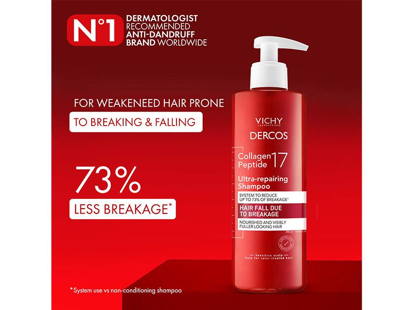 Vichy Dercos Collagen Peptide 17 Ultra-Repairing Shampoo