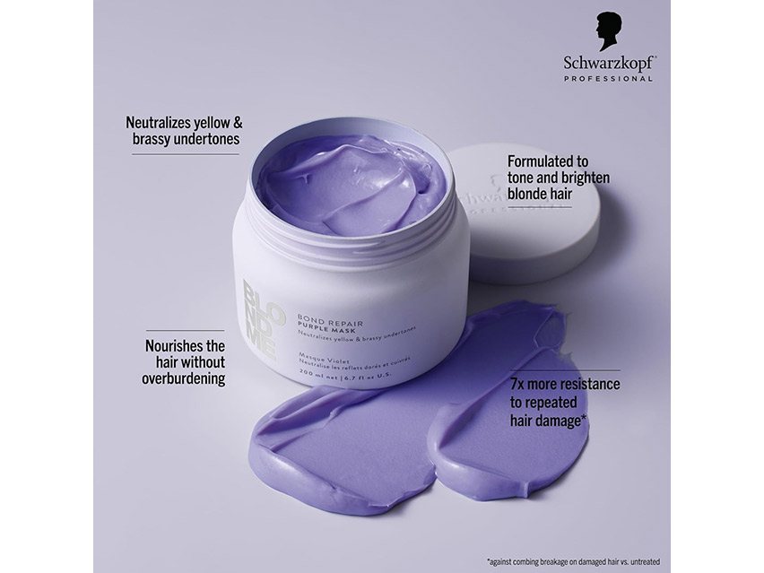 Schwarzkopf BlondMe Bond Repair Purple Mask