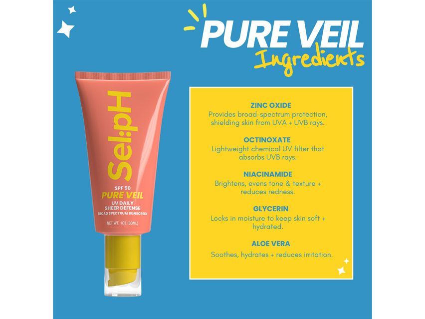 SelpH Pure Veil SPF 50 UV Daily Sheer Tinted Defense