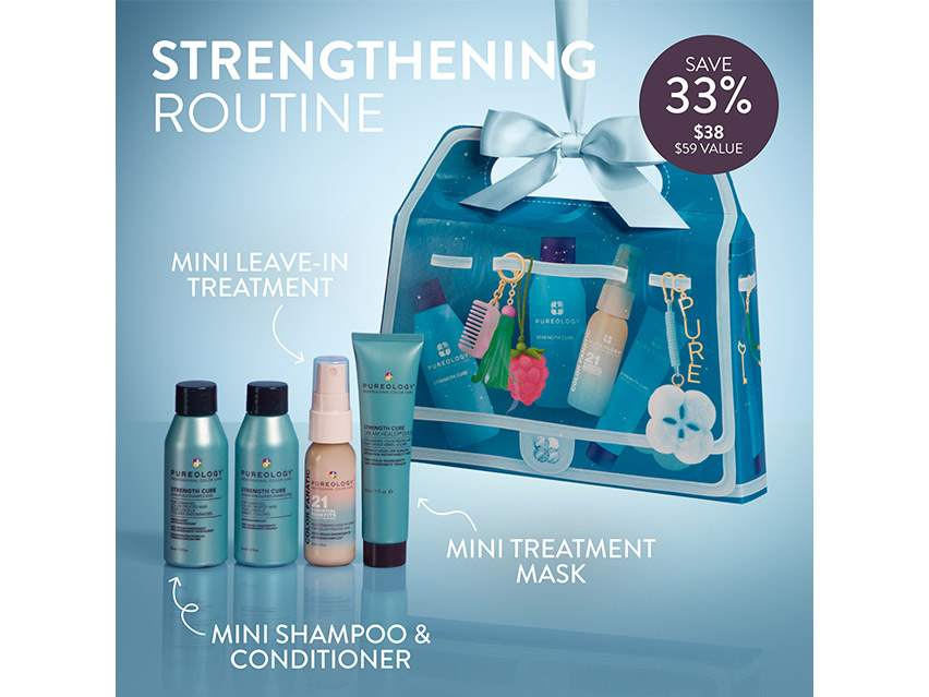 Pureology Strength Cure Minis Handled with Hair Care Set - Limited Edition