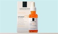 La Roche-Posay Vitamin C12 Serum on a table with neutral background