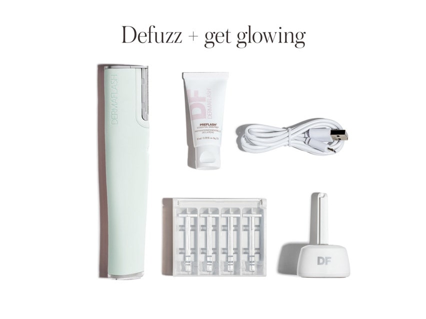 DERMAFLASH LUXE+ Anti-Aging, Exfoliation + Peach Fuzz Removal Set