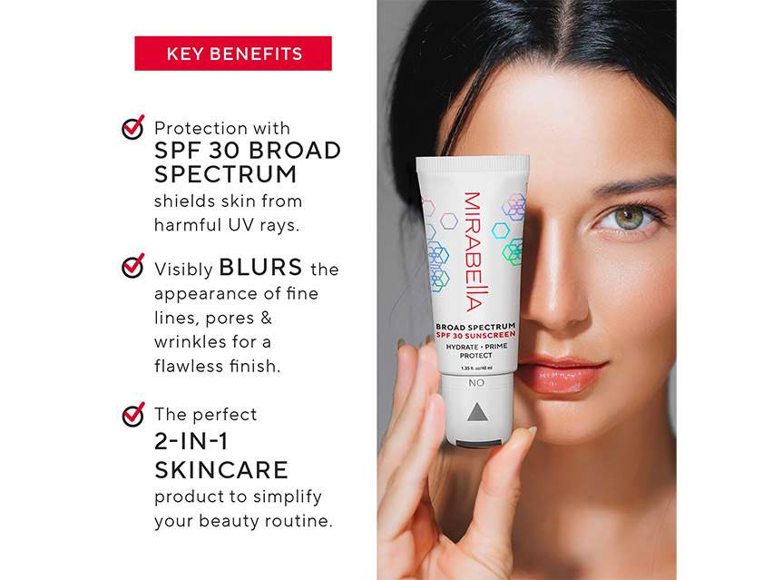 Mirabella Hydrate Prime Protect Broad Spectrum SPF 30